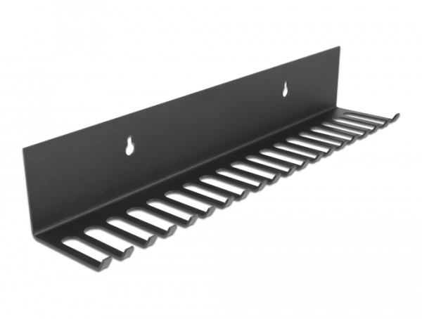 DeLOCK Cable holder 318 x 65 mm for wall mounting black (66729)