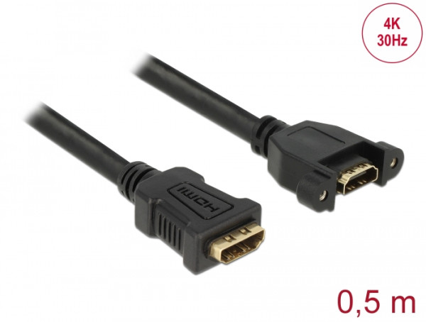 DeLOCK 85465 HDMI-Kabel 0,5 m HDMI Typ A Standard Schwarz (85465)