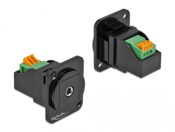 DeLOCK D-Typ Modul 3,5 mm 3 Pin Klinkenbuchse zu Terminalblock (86732)