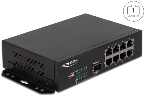 DeLOCK 87708 Netzwerk-Switch Gigabit Ethernet 10/100/1000 Schwarz (87708)