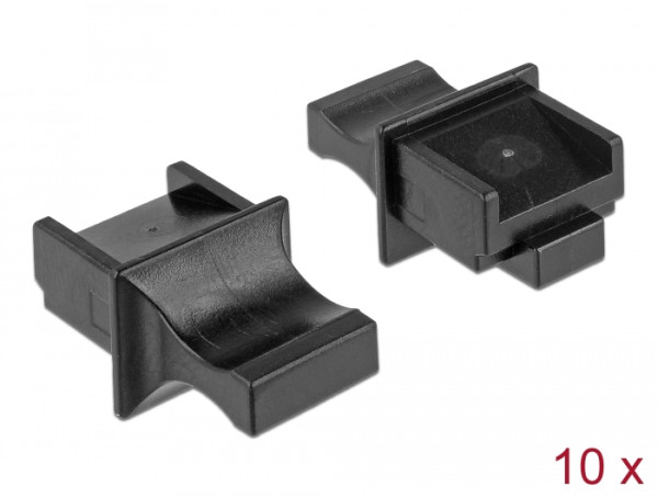 DeLOCK 64020 Steckdosensicherung RJ-45 Schwarz 10 Stücke (64020)