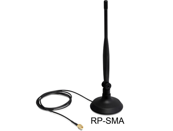 DeLOCK 88413 Netzwerk-Antenne Omnidirektionale Antenne RP-SMA 4 dBi (88413)