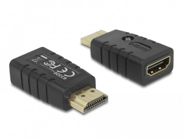 DeLOCK 63320 Kabeladapter 1 x HDMI-A 19 pin Schwarz (63320)