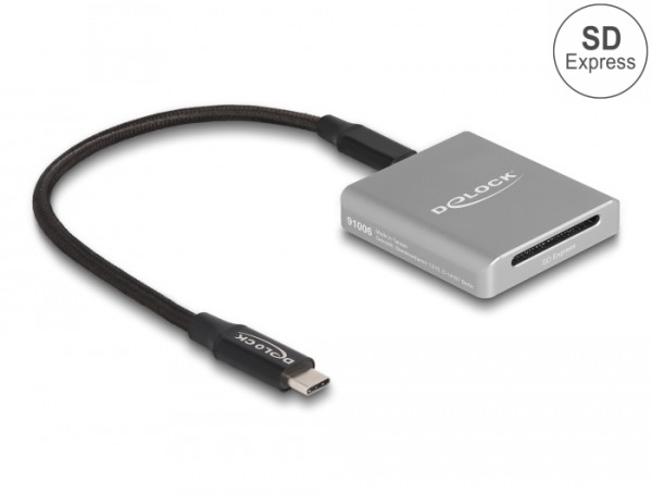 DeLOCK USB Type-C Card Reader für SD Express SD 7.1 Speicherkarten (91006)