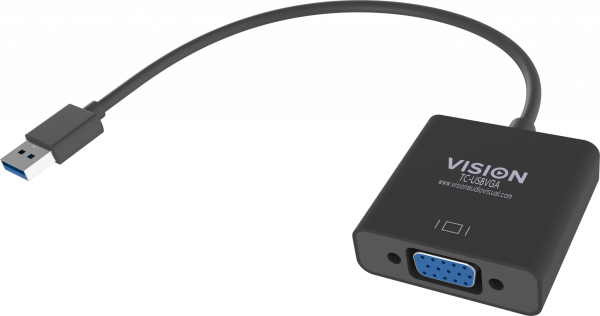 Vision TC-USBVGA USB-Grafikadapter 1920 x 1080 Pixel Schwarz (TC-USBVGA)