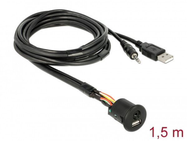 DeLOCK 85718 USB Kabel 1,5 m USB A Schwarz (85718)