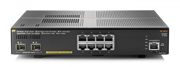 HPE Aruba 2930F 8G PoE+ 2SFP+ Switch (JL258A)