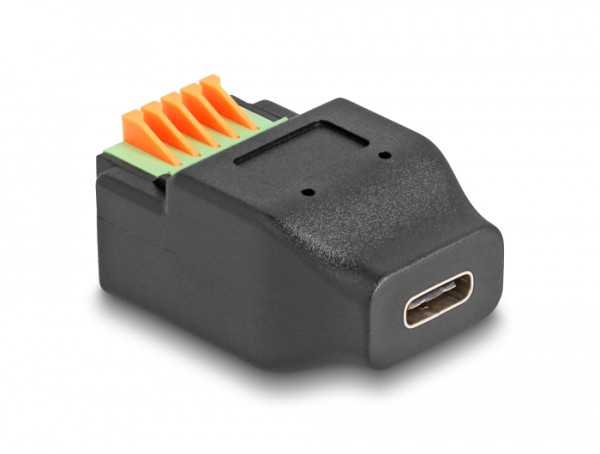 DeLOCK USB Type-C 2.0 Buchse zu Terminalblock Adapter mit Drucktaster (66457)