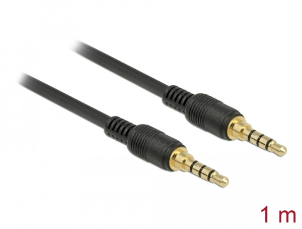 DeLOCK 85595 Audio-Kabel 1 m 3.5mm Schwarz (85595)