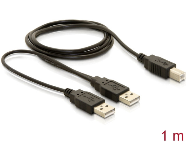 DeLOCK USB-B/USB-A Cable USB Kabel 1 m USB B USB A Schwarz (82394)