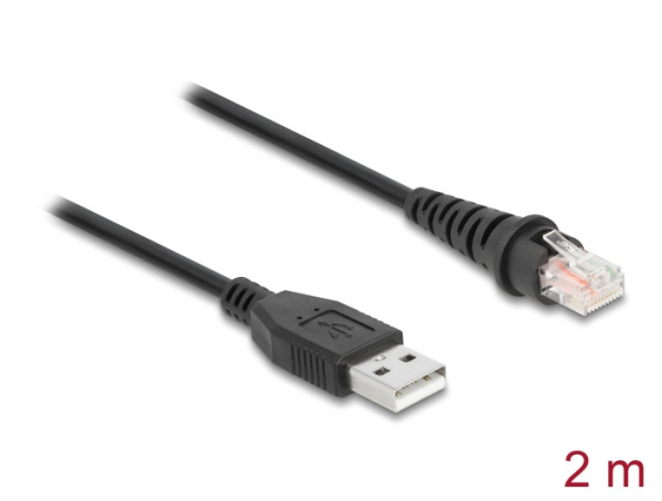 DeLOCK RJ50 zu USB 2.0 Typ-A Barcodescanner Kabel 2 m (90611)