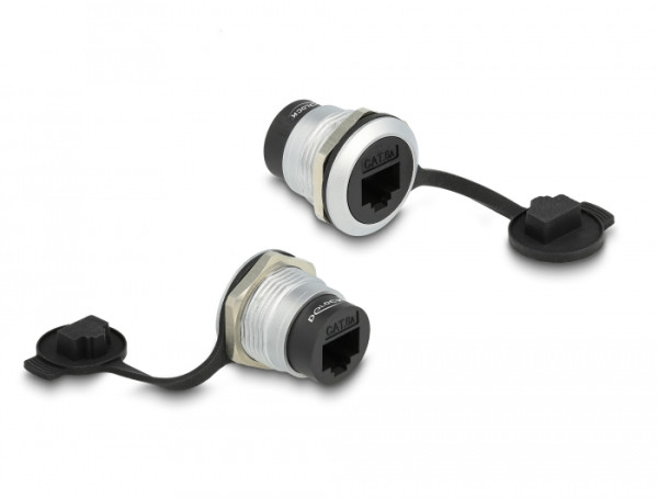 DeLOCK RJ45 Cat.6A Einbaubuchse mit Staubschutzkappe (86968)