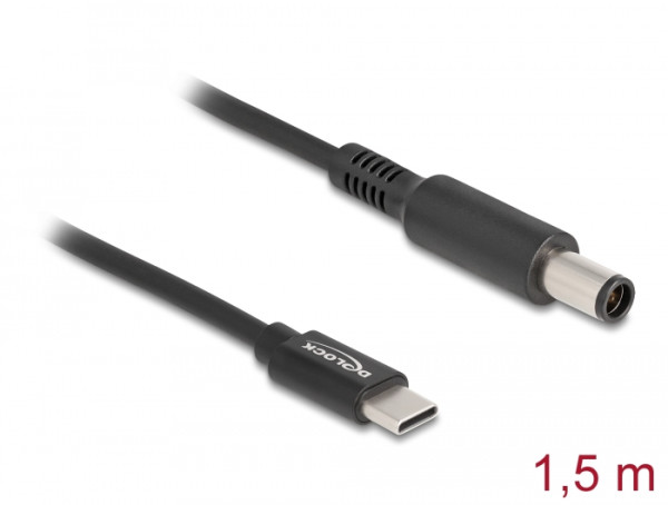DeLOCK Notebook Ladekabel USB Type-C Stecker zu Dell 7,4 x 5,0 mm Stecker (87975)