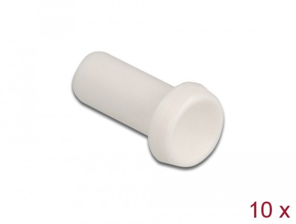 DeLOCK LWL Staubschutzkappe für Steckverbinder mit 2,50 mm Hülse 10 Stück weiß (86845)