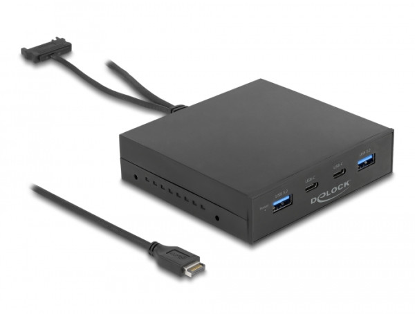 DeLOCK 3.5″ USB 3.2 Gen 2 Front Panel 2 x USB Type-C + 2 x USB Typ-A (64057)