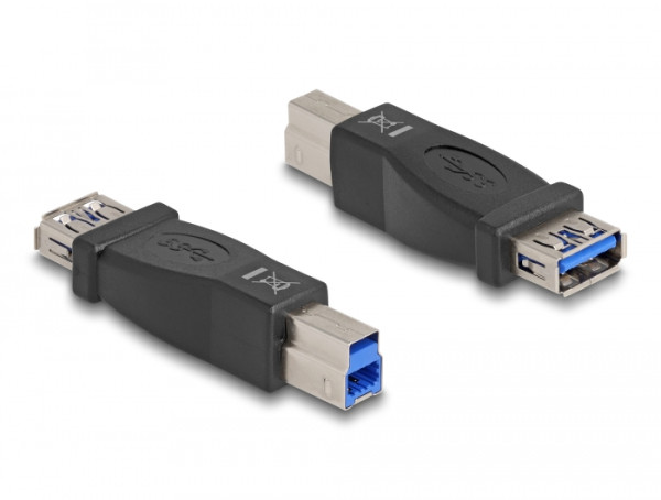 DeLOCK USB 3.0 Adapter USB 3.0-B M USB 3.0-A FM Schwarz (65179)