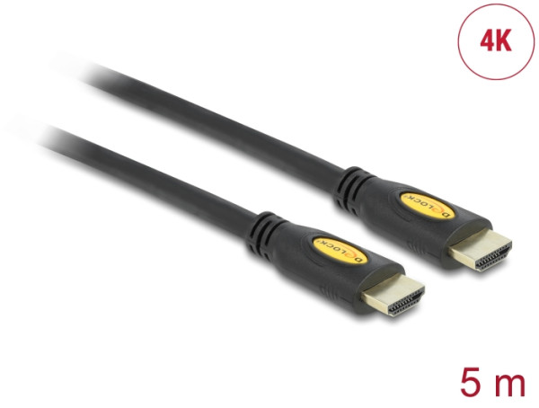DeLOCK HDMI 1.4 - 5.0m HDMI-Kabel 5 m HDMI Typ A Standard Schwarz (82455)