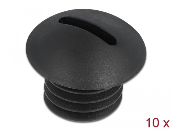 DeLOCK Verschlussstopfen M10 x 1,5 schwarz 10 Stück (60228)