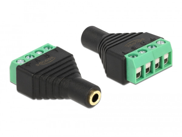 DeLOCK 65457 Kabeladapter 3.5mm 4pin Schwarz, Grün (65457)