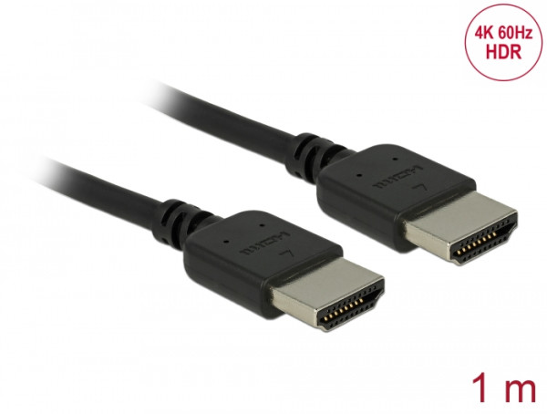DeLOCK 85215 HDMI-Kabel 1 m HDMI Typ A Standard Schwarz (85215)