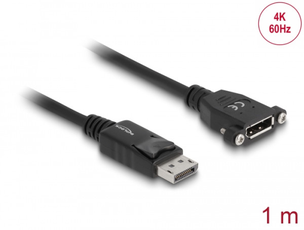 DeLOCK 1m M-F DisplayPort Schwarz (85114)
