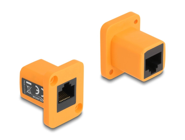 DeLOCK D-Typ Modul RJ45 Buchse zu Buchse orange (87998)