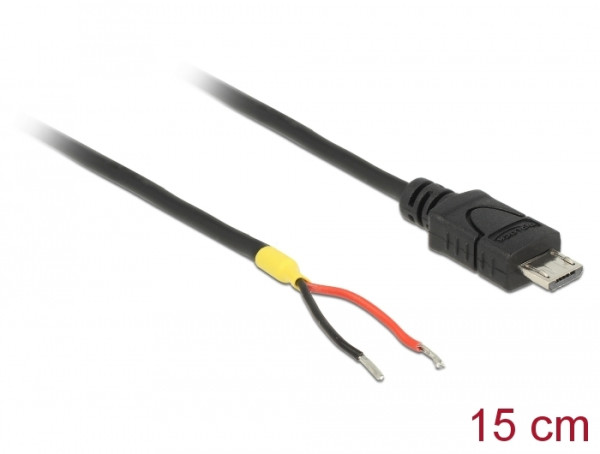 DeLOCK 0.15m, USB2.0 Micro-B USB Kabel 0,15 m Micro-USB B Schwarz (85306)