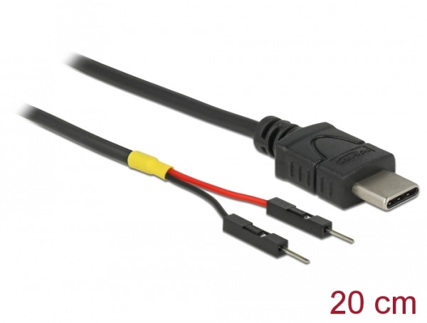 DeLOCK 85419 Stromkabel Schwarz 0,2 m 2-polige Klemmleiste PoweredUSB (85419)