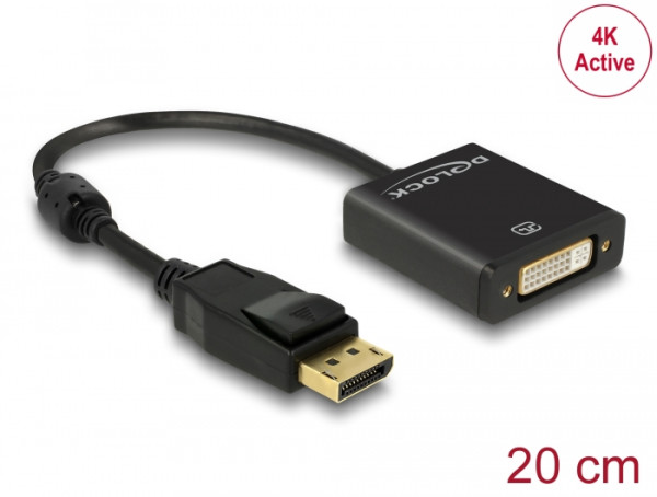 DeLOCK 62599 Videokabel-Adapter 0,2 m DisplayPort DVI-I Schwarz (62599)