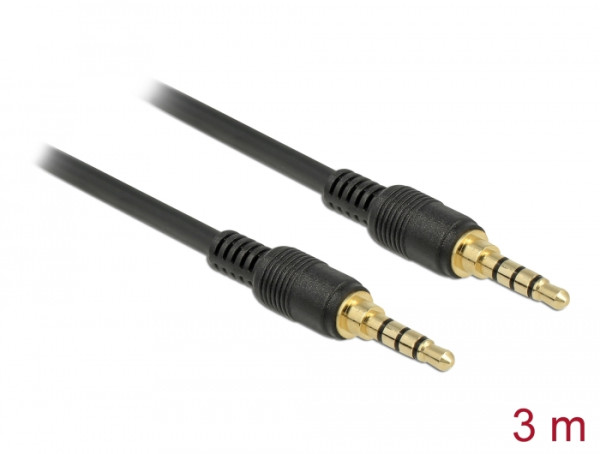 DeLOCK 85601 Audio-Kabel 3 m 3.5mm Schwarz (85601)