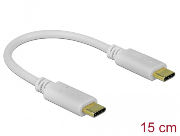 DeLOCK USB Type-C Ladekabel 15 cm PD 100 W mit E-Marker (85357)