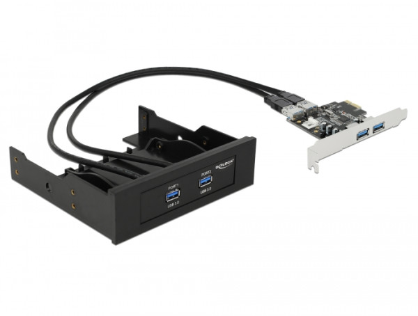 DeLOCK Front Panel + PCI Express Card Schnittstellenkarte/Adapter Eingebaut USB 3.2 Gen 1 3.1 Gen 1 (61893)