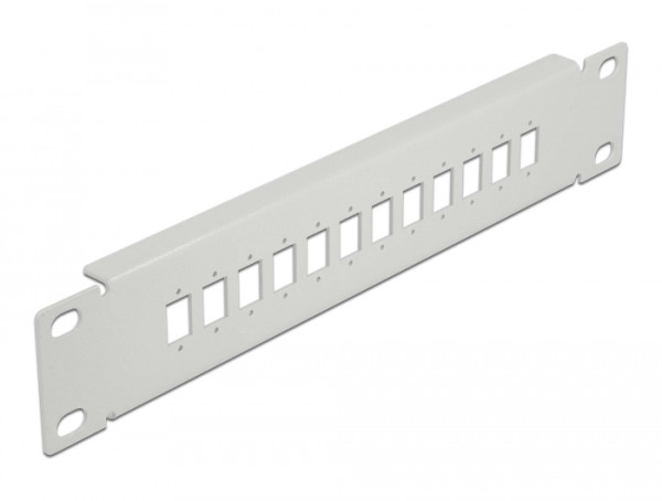 DeLOCK 10″ LWL Patchpanel 12 Port für SC Simplex / LC Duplex 1 HE grau (66803)