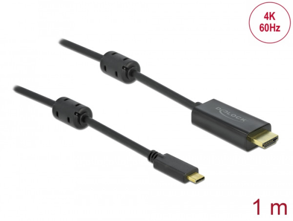 DeLOCK Aktives USB Type-C zu HDMI Kabel DP Alt Mode 4K 60 Hz 1 m (85969)