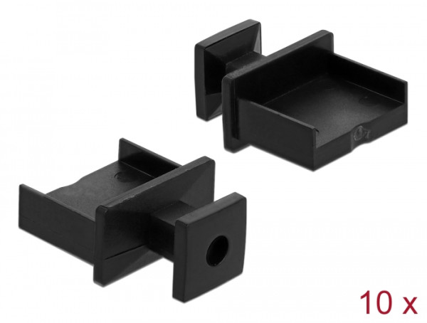 DeLOCK 64009 Steckdosensicherung USB Typ-A Schwarz 10 Stücke (64009)