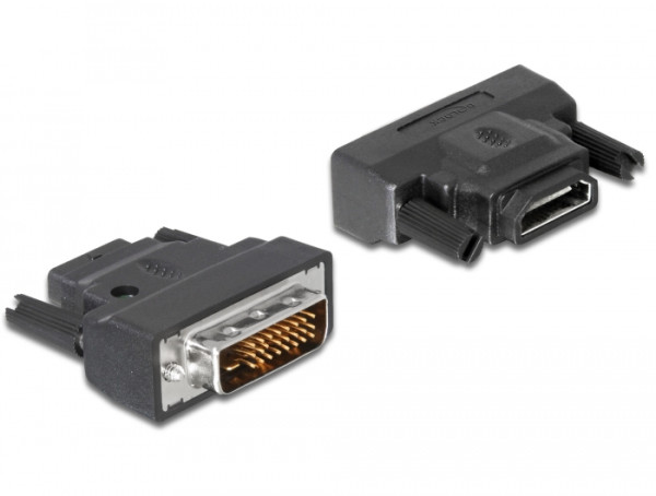 DeLOCK DVI / HDMI Adapter DVI-D HDMI FM Schwarz (65024)