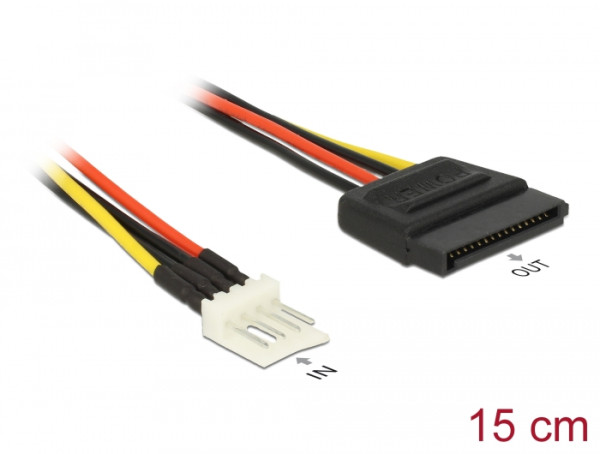 DeLOCK 0.15m SATA 15p / 4p 0,15 m (83918)