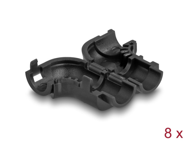 DeLOCK Kabel Clips zum Abwinkeln 8 Stück schwarz (88127)