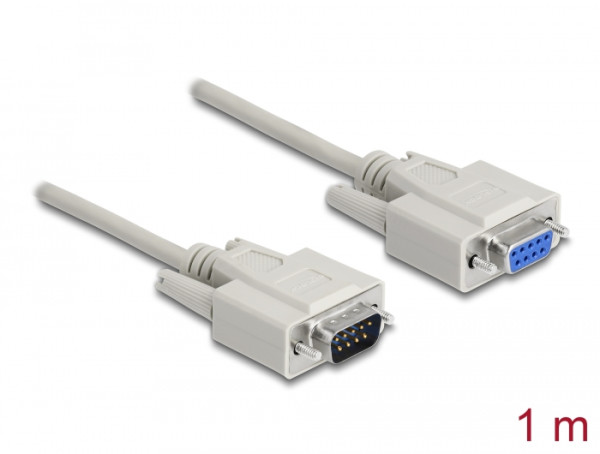 DeLOCK RS-232, 1m Serien-Kabel Beige DB-9 (82984)