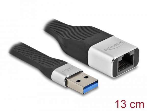 DeLOCK FPC Flachbandkabel USB Typ-A zu Gigabit LAN 10/100/1000 Mbps 13 cm (86937)