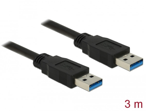 DeLOCK 85063 USB Kabel USB 3.2 Gen 1 3.1 Gen 1 3 m USB A Schwarz (85063)