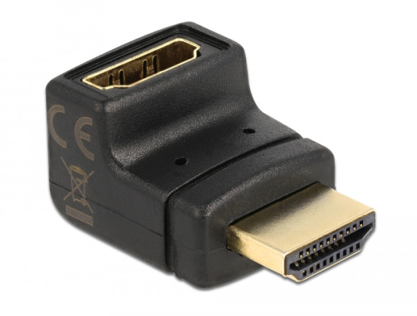 DeLOCK HDMI Stecker > HDMI Buchse 90° oben HDMI 1.3 Schwarz (65072)