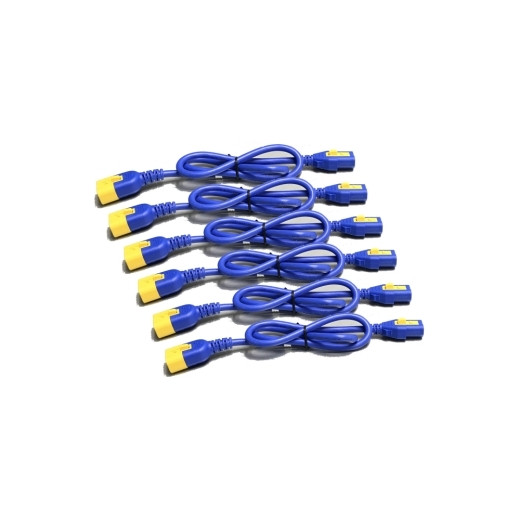 APC Power Cord Kit 6ea Locking C13 TO C14 0.6m Blue (AP8702S-WWX590)