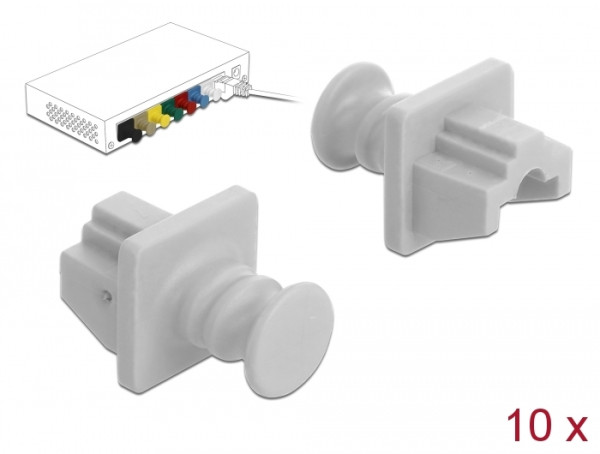 DeLOCK 86507 Stecker-Staubabdeckungen 10 Stücke RJ-45 (86507)