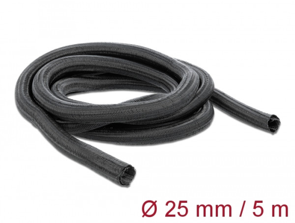 DeLOCK Geflechtschlauch selbstschließend 5 m x 25 mm schwarz (18920)