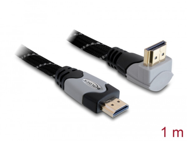 DeLOCK 1m High Speed HDMI 1.4 HDMI-Kabel HDMI Typ A Standard Schwarz, Grau (82993)