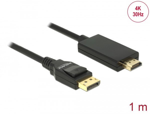 DeLOCK 85316 Videokabel-Adapter 1 m DisplayPort HDMI Schwarz (85316)