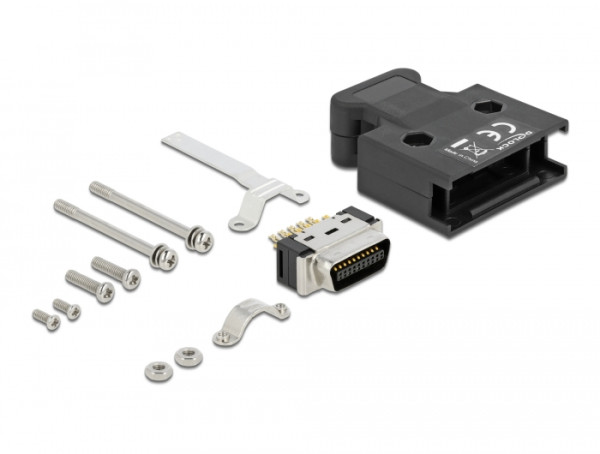 DeLOCK MDR Stecker 20 Pin Lötanschluss mit Gehäuse (66622)
