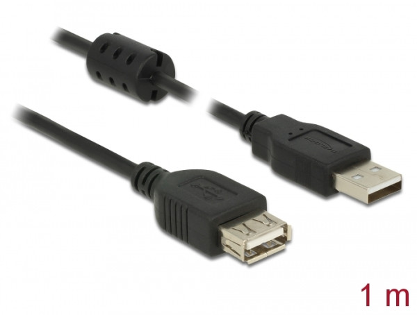 DeLOCK 84883 USB Kabel USB 2.0 1 m USB A Schwarz (84883)
