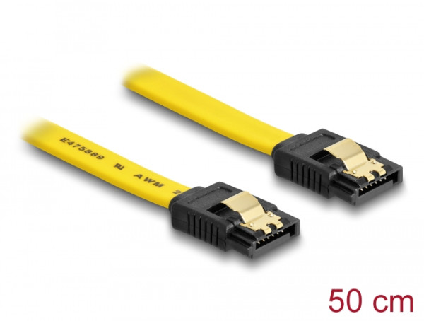 DeLOCK 0.5m SATA M/M SATA-Kabel 0,5 m Gelb (82809)